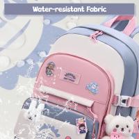 Mochila escolar para niñas, mochila para niñas de 20 L con colgante, mochila escolar de nailon Kawaii ligera e impermeable - details 3