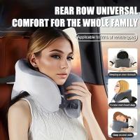 Almohada de Viaje Ergonómica en Forma de U - Funda Extraíble y Lavable, Soporte para el Cuello para Coche, Oficina y Uso Doméstico - Anti-Manchas, Tejido de Punto Suave - Opciones en Negro - details 2