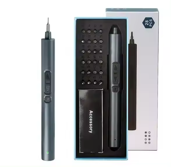 Destornillador Eléctrico De Precisión 28 En 1 Recargable Herramienta Manual Para iPhone PC Set De Destornilladores Con Caja - 1
