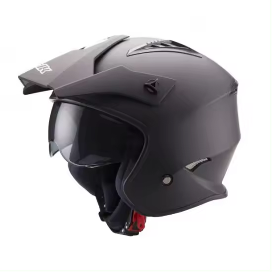 CASCO TRIAL UNIK CT-07 NEGRO MATE CON GAFAS SOLAR - 1