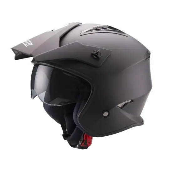 CASCO TRIAL UNIK CT-07 NEGRO MATE CON GAFAS SOLAR - 1