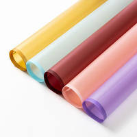 4pcs/Pack Papel De Embalaje De Flores Rosa Sólido Mate Transparente Hidratado Para Regalos Y Bouquets De Floristería - details 2