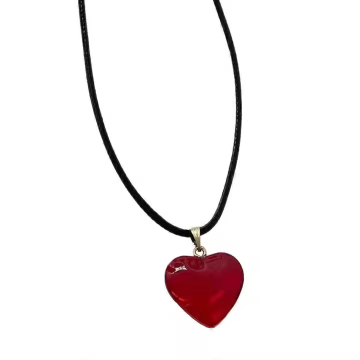 Corazón de cristal collares colgante collar joyería regalo de la joyería del partido para las mujeres - 1