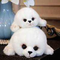 Peluche De Seal Suave Y Bonito Juguete De Mundo Marino Lobo Marino Relleno De Algodón PP Regalo De Cumpleaños Para Niñas Y Niños Con Ojos Grandes - details 0