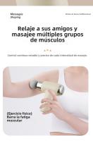 Pistola de Masaje Profesional 6 Velocidades,4 Cabezales Intercambiables,Tecnología Silenciosa,Portátil para Músculos y Articulaciones - details 12