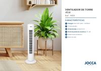 Ventilador de torre Jocca de 73 cm de altura, con sistema de oscilación,  3 velocidades y 45W de potencia - details 3