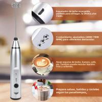 Batidor Eléctrico Portátil Para Leche Y Huevos USB Recargable Mezclador De Mano Para Café Crema Y Batidos Accesorio De Cocina - details 9