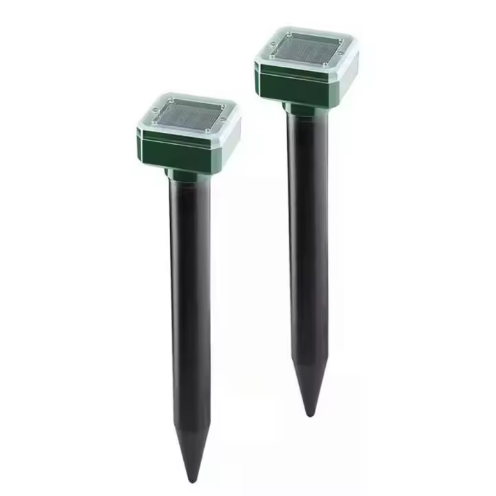 Repelente de Insectos  Ultra - Sónico Solar Pack 2 Repelente de Animales Para Jardin Campo Exterior Control de Plagas de Roedores, Serpiente Topo, Ratón Kmt Style - 1