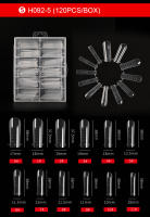 120pcs De Gel De Construcción Polímera Para Uñas Con Formas Duplicadas Extensiones De Uñas UV Falsas De Resina En 12 Tamaños - details 6