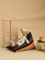 Sofá De Tela Artificial De Miniatura 1:12 Para Casa De Muñecas Bjd Ob11 Estilo Pastoral Material Textil Y Fibra - details 5
