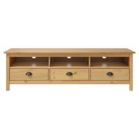 vidaXL Mueble de TV Hill madera maciza pino miel 158x40x47 cm, Mueble de Salon, Mueble TV, Mueble TV salon, Mesa de TV, Mueble tele - details 0