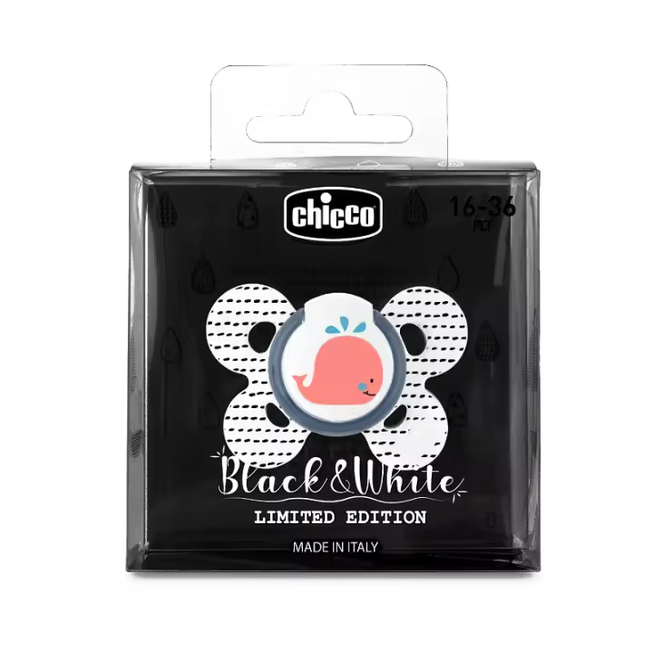 CHICCO CHUPETE PHYSIOFORMA COMFORT BLACK & WHITE 16 - 36 M - 1