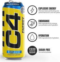 Cellucor C4 Energy Carbonated 500 ml Pineapple head 12ud Bebida energética carbonatada con cafeína - No contiene azúcar - details 1