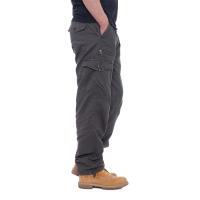 Pantalones Cargo Hombre FGKKS Con Multiple Bolsillos Y Cierre De Cremallera Algodón Puro Pantalones Rectos Casuales De Color Sólido Para Construcción - details 2