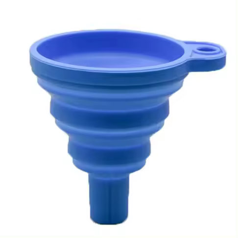 Funel De Silicona Plegable Universal Para Coche Líquido Funel De Cambio De Lubricante Auto Herramientas De Rellenado De Aceite Portátil Y Cómodo - 1