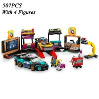 Nuevos Bloques De Construcción Ciudad Auto Modificación Estación De Reparación 4S Compatible Con Juguetes De Carreras Regalos Para Niños - details 0
