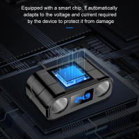 Adaptador De Cargador De Coche Con Dos Oquedades De Encendedor De Coche PD 22W QC3.0 Splitter De Encendedor De Coche ABS Y PC Con Pantalla De Voltaje Digital - details 6