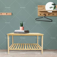 Salón moderno sencillo de dos pisos, hierro forjado, estantería de madera de suelo a techo de varios pisos, estantería, estantería de celosía de madera maciza - details 4