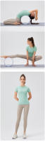 Camiseta Deportiva Para Mujer 2024 Técnica De Secado Rápido Top De Yoga Corto Manga Transpirable Y Cómodo Para Gimnasio Y Running - details 17