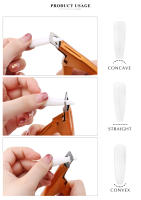 Cortauñas Profesional Acero Inoxidable U Tipo Cortador De Borde De Uñas Acrílicas Herramientas De Manicura Para Dedos - details 3