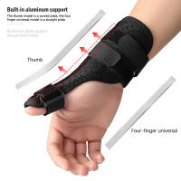 Soporte De Muñeca Con Tendón Removible Para Esguince De Muñeca Guante Auxiliar Para Dedos Tratamiento De Carpal Tunnel - details 1