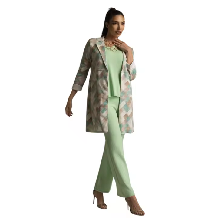 Blazer mujer cuadros oversize estilo casual elegante – americana moda 2025 – WA Wild Animal – talla única - 1