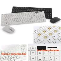 Teclado y ratón inalámbricos 2,4G, Kit de ratón silencioso, teclado ultradelgado con película protectora para ordenador portátil y PC - details 4