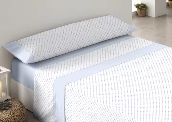 TROVADOR- Juego de sábanas 50% algodón OLIVER. Con tratamiento anti piling. Algodón de la máxima calidad. Formado por sábana bajera, encimera y funda/s de almohada. Producto TOP, garantía de calidad. - 1