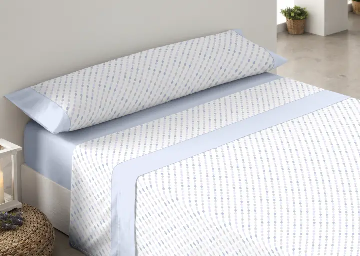 TROVADOR- Juego de sábanas 50% algodón OLIVER. Con tratamiento anti piling. Algodón de la máxima calidad. Formado por sábana bajera, encimera y funda/s de almohada. Producto TOP, garantía de calidad. - 1