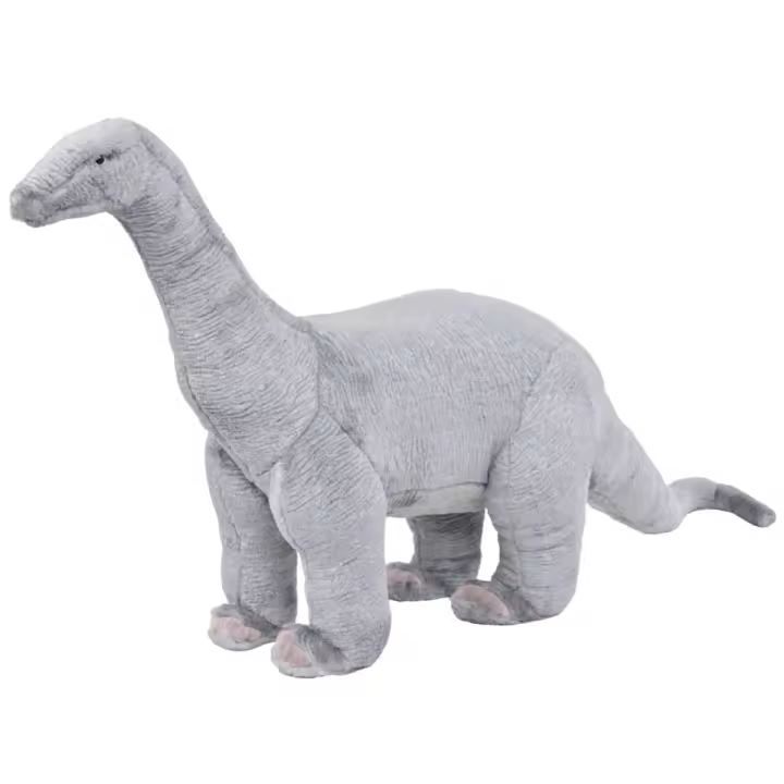 VidaXL Peluche de dinosaurio Braquiosaurio XXL gris 58x138 cm - 1