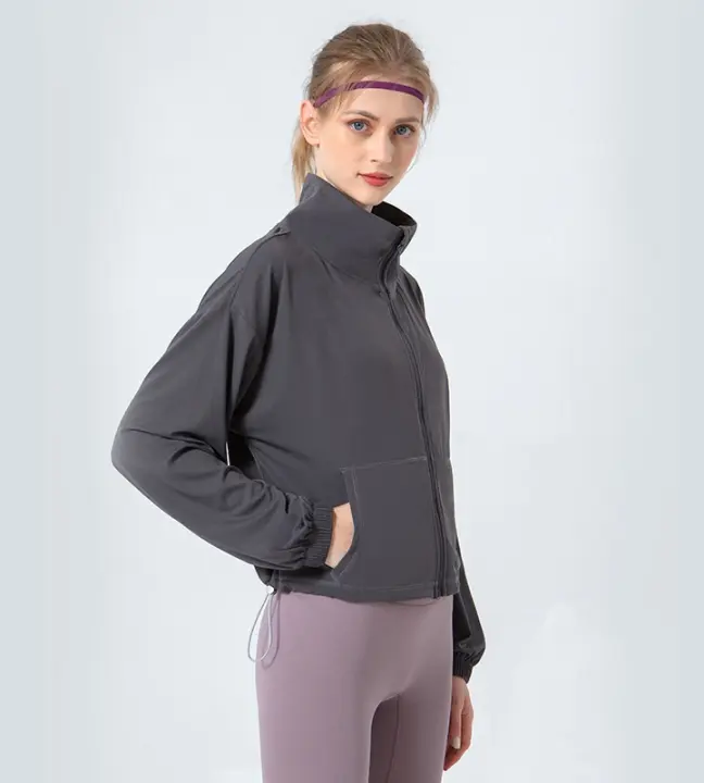 Chaqueta Deportiva oversize Mujer con Cremallera, Cuello alto y bolsos - 1