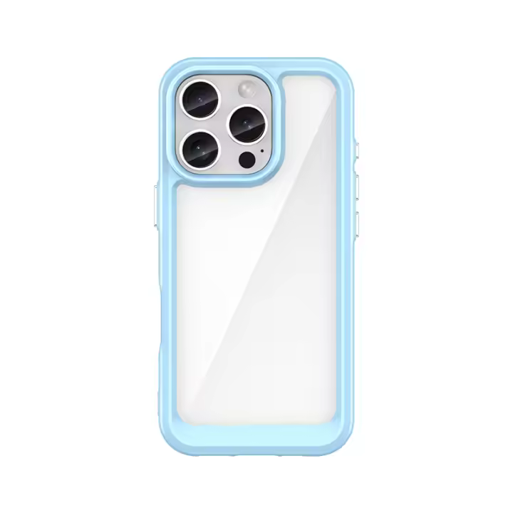 Funda transparente para iPhone 16 Pro Max, carcasa Dura translúcida, Borde transparente, parachoques para teléfono - 1