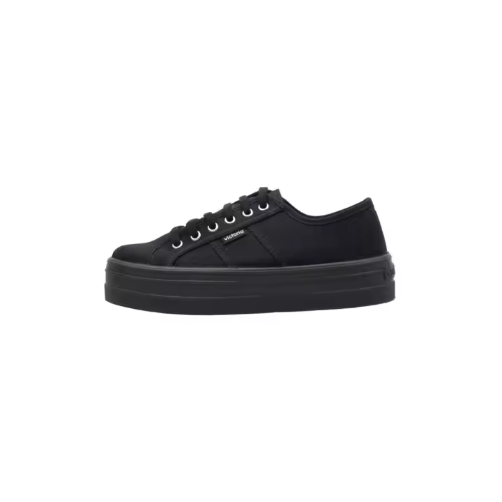 victoria BARCELONA PLATAFORMA LONA MONOCROMO Deportivas Con Plataforma Mujer Negro - 1