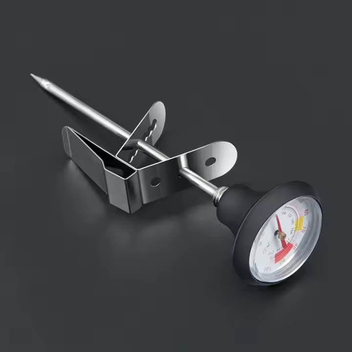Termómetro De Dial Para Tetera De Café Y Vaso Para Espuma De Leche Profesional Para Cocina Y Café 0-100℃ Herramientas De Medición De Temperatura - 1