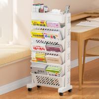 Estante Móvil Con Ruedas Ecológico De 5 Capas Para Escuela Y Oficina Estantería Lateral Removible Para Mesas De Clase Rack De Almacenamiento Para Revistas - details 12