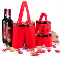 Porta-vinos Y Dulces Navideños Con Decoración De Pantalones De Suspensión De Santa Claus Bolsa De Regalo Navideña Adorable Para Decoración De Casa Y Fiestas - details 0