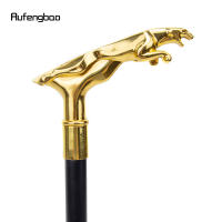 Bastón De Moda Con Manija De Leopardo Dorado Elegante Y Decorativo Para Fiesta 93cm Material De Acero Con Punta De Goma - details 3