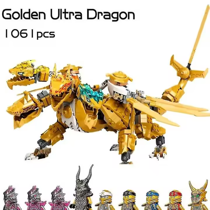 Ninja Lloyd Ultra Dragón Bloques de Construcción de Cuatro Cabezas Dragón Mech Figuras Juguete - 1