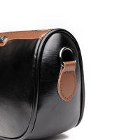 Bolso de cuero Genuino de Cera de cuero para Mujer, Bandolera Vintage de cuero de Vaca, Color sólido - details 17