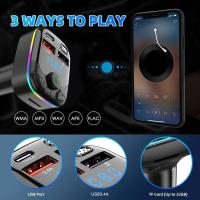 Transmisor FM Bluetooth manos libres para coche, modulador de Radio, reproductor MP3, USB Dual, adaptador de carga súper rápida para coche - details 3