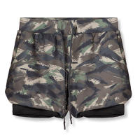 Shorts De Correr Para Hombres 2 En 1 Doble Capa Secado Rápido Deporte Fitness Short De Entrenamiento Camuflaje Talla M-3XL - details 49