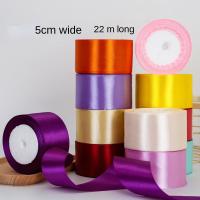 Cinta De Seda Sólida De 50mm 25 yardas/Rol (22 Metros) Para Bodas Cumpleaños Regalos De Navidad Festivales DIY Artesanías - details 1