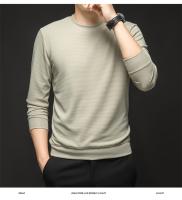 Camiseta De Manga Larga Para Hombre De Otoño Primavera Estilo Casual Sólido Calidad Superior Tops Básicos Clásicos Para Hombres - details 3