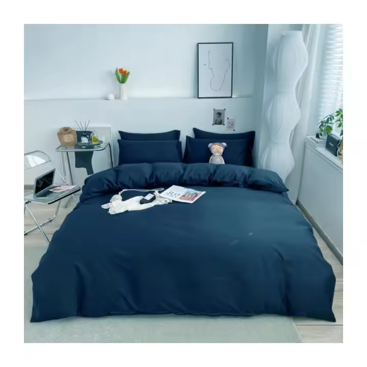 Juego Funda Nórdico Cama 135 CM Microfibra Azul Oscuro - 1