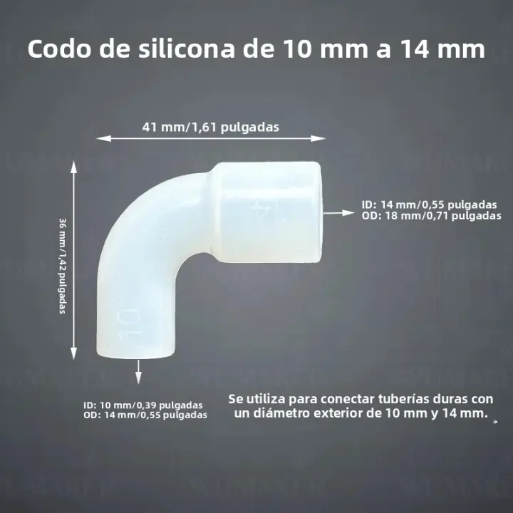 Conector De Codo De Silicona Elástico Para Acuario Riego Jardín Tipo De Conector De Agua Para Jardín Material De Goma - 1