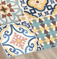 Viniliko, Alfombra de vinilo de alta calidad, estilo Baldosas hidráulicas, disponible en medidas  50x80, 66x100, 66x150, 66x180, 66x250, 100x150, 120x120, 120x150, 120x180, 133x200, 200x266 y 200x300 - details 0