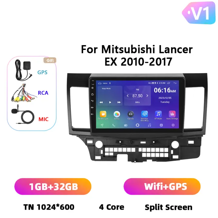 Podofo Radio de coche Android 2 Din para Mitsubishi Lancer EX 2010 2011 2012 2013-2017 Carplay 8+128GB AI Voice WIFI+4G DSP GPS Navegación Multimedia Reproductor de Video - 1