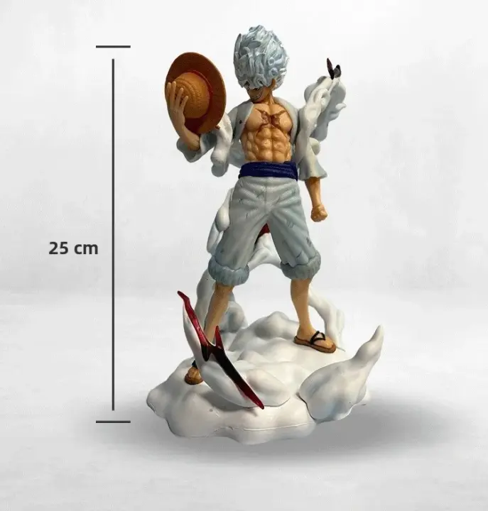 Figura De Acción One Piece Luffy 25cm Con Sombrero De Paja Modelo De PVC Para Coleccionistas Anime Decoración Juguetes Para Adultos - 1