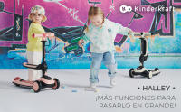 Kinderkraft HALLEY, Patinete 2 en 1, Para Niños, Ajustable, Draisienne, Triciclo, Multifuncional, Bici, 3 Ruedas, LED, De 2 años hasta 50 kilos - details 0