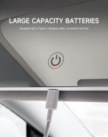 Espejo De Maquillaje Para Coche Con LED Y Ajuste Tridimensional Ultrafino Visera Solar Espejo HD Para Mujer Interior Del Coche - details 3